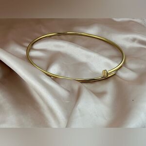 Gold Plated Stainless Steel Nail Shaped Necklace